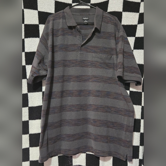 Men's Van Heusen Polo Shirt size 3XLT multicolor stripes - Picture 1 of 4